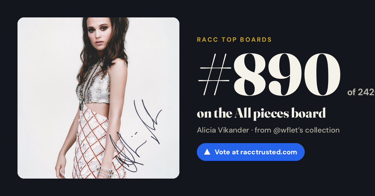 Share card: #890 of 2420 on the All pieces board