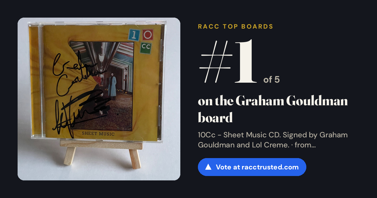 Share card: #1 of 5 on the Graham Gouldman board