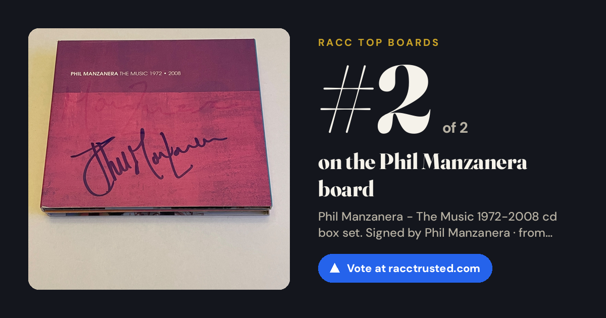 Share card: #2 of 2 on the Phil Manzanera board