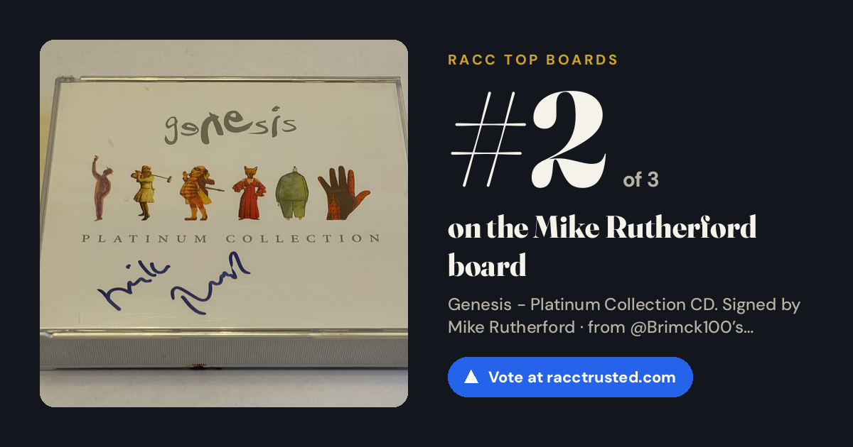 Share card: #2 of 3 on the Mike Rutherford board