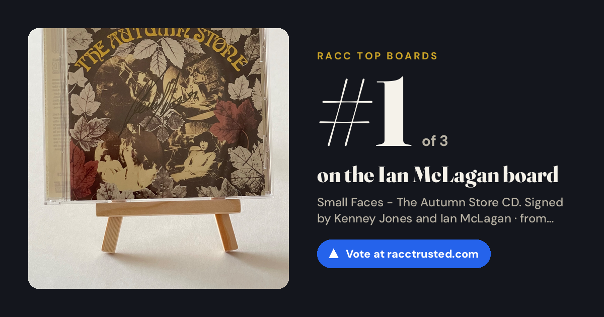 Share card: #1 of 3 on the Ian McLagan board