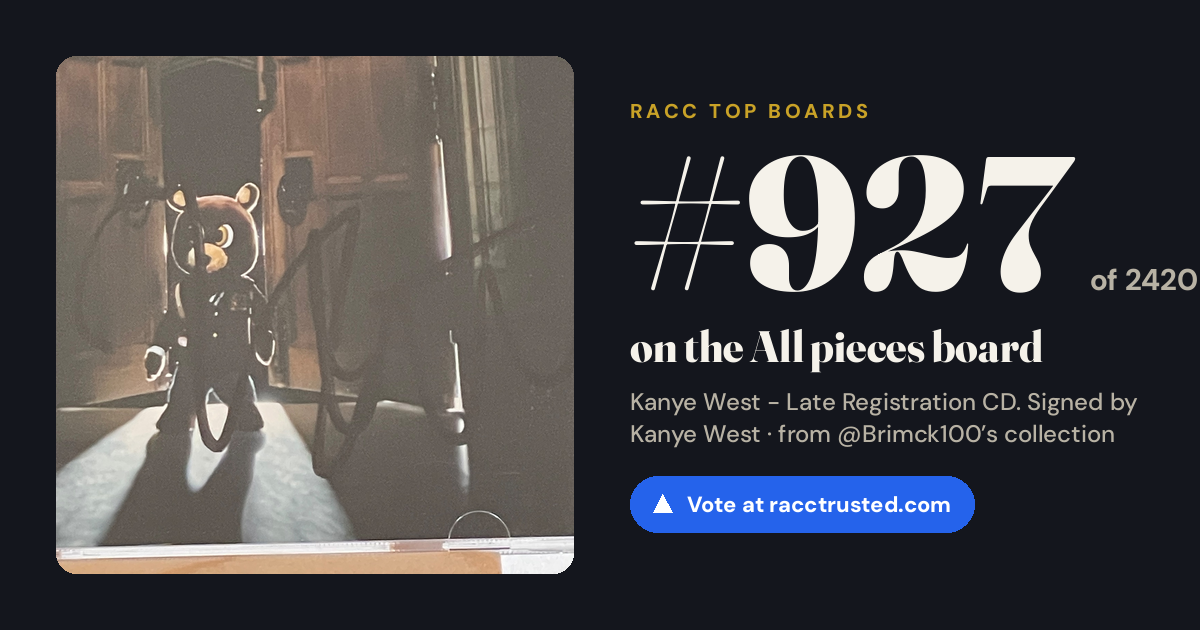 Share card: #927 of 2420 on the All pieces board