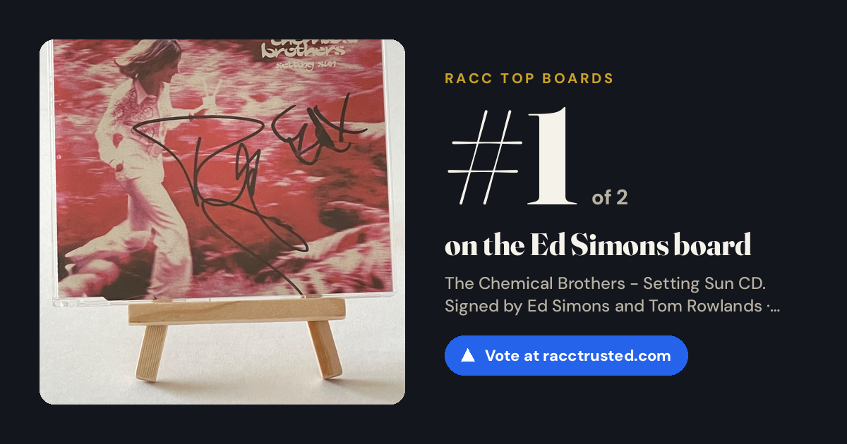 Share card: #1 of 2 on the Ed Simons board