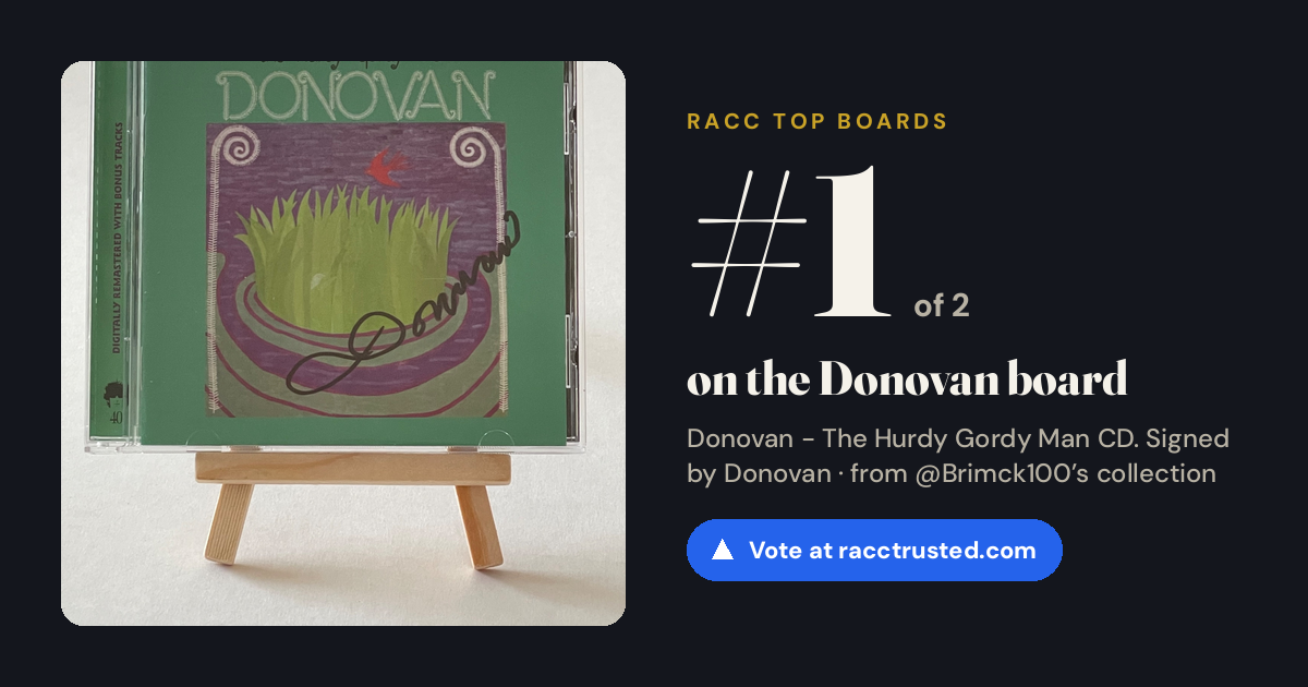 Share card: #1 of 2 on the Donovan board