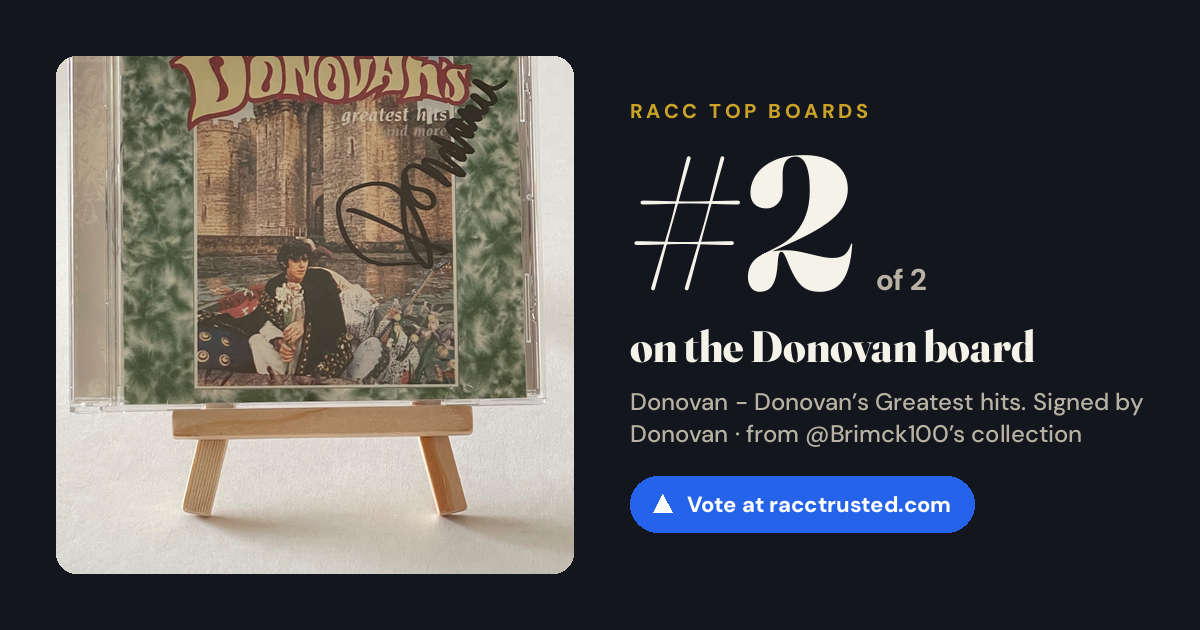 Share card: #2 of 2 on the Donovan board