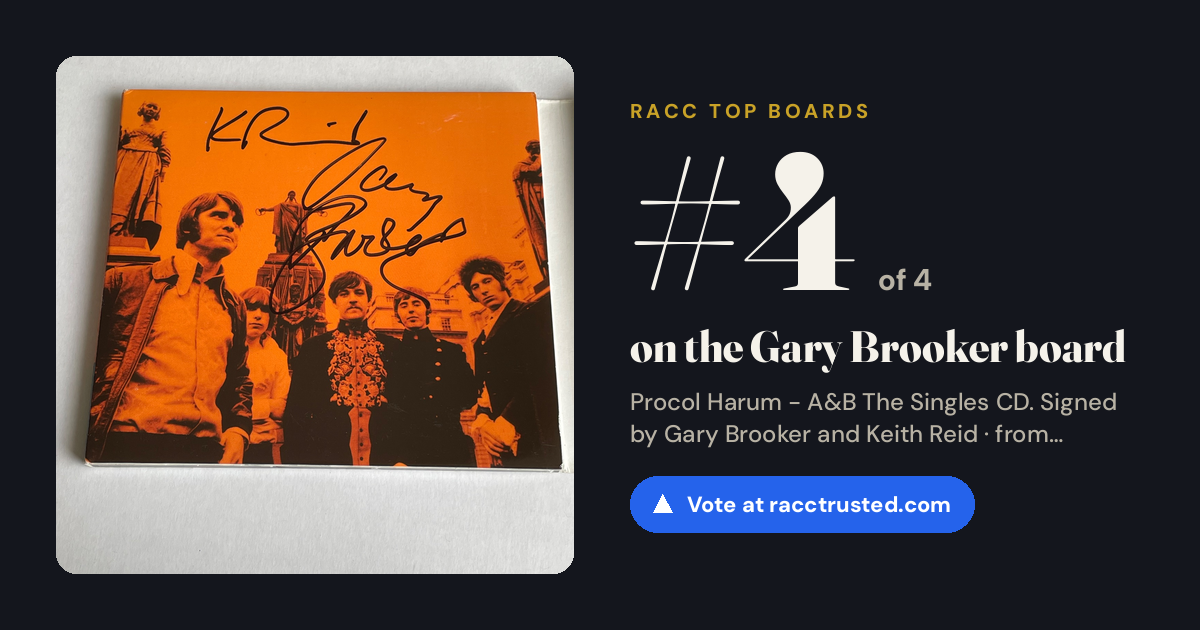 Share card: #4 of 4 on the Gary Brooker board