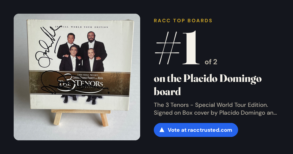 Share card: #1 of 2 on the Placido Domingo board