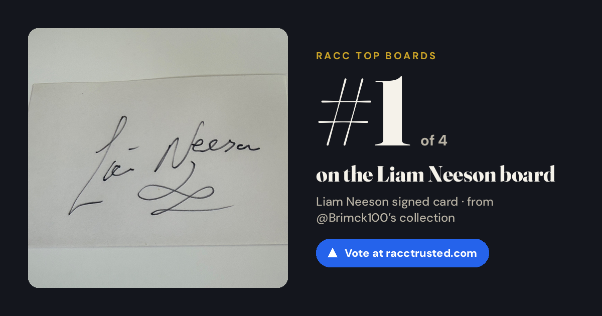 Share card: #1 of 4 on the Liam Neeson board