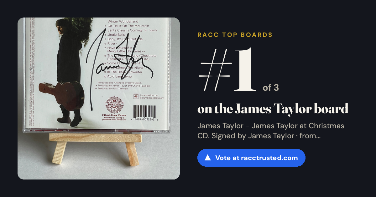 Share card: #1 of 3 on the James Taylor board