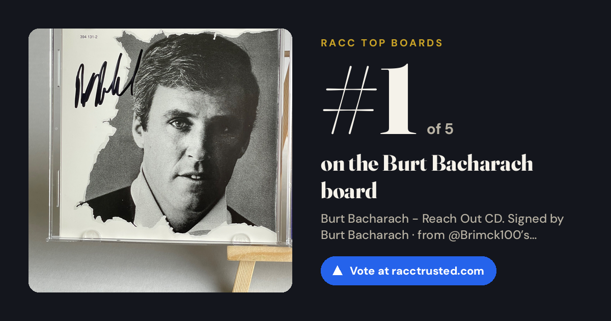 Share card: #1 of 5 on the Burt Bacharach board