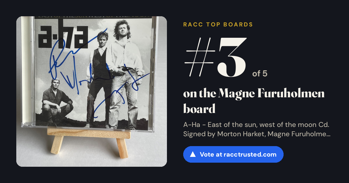 Share card: #3 of 5 on the Magne Furuholmen board