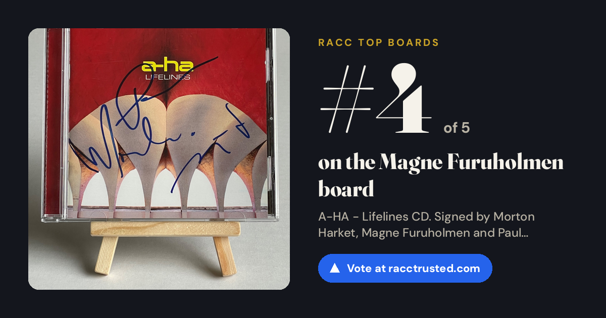 Share card: #4 of 5 on the Magne Furuholmen board