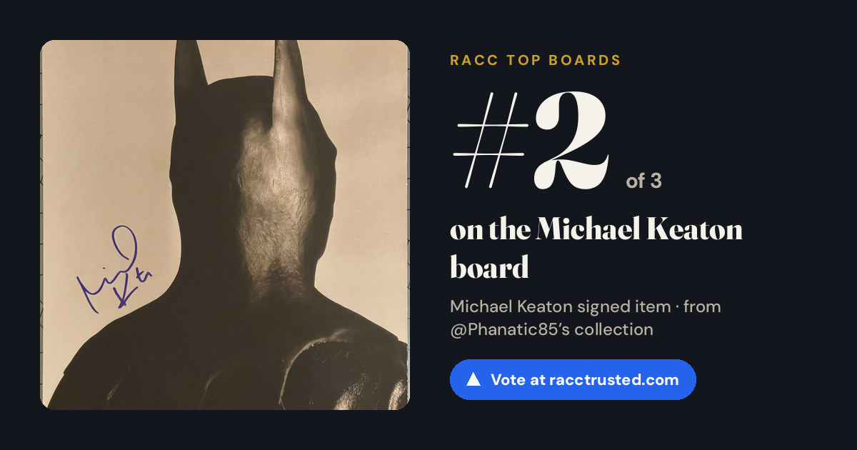 Share card: #2 of 3 on the Michael Keaton board