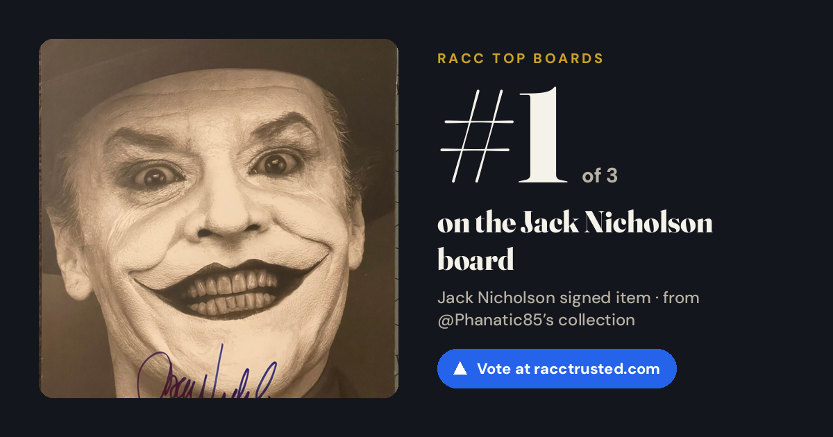 Share card: #1 of 3 on the Jack Nicholson board