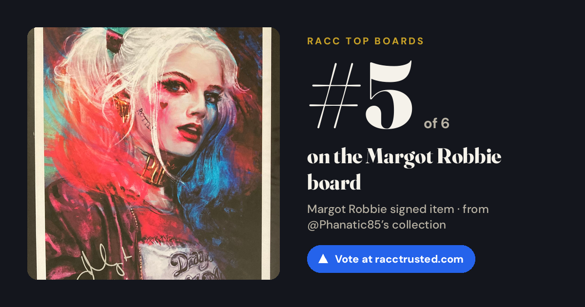 Share card: #5 of 6 on the Margot Robbie board