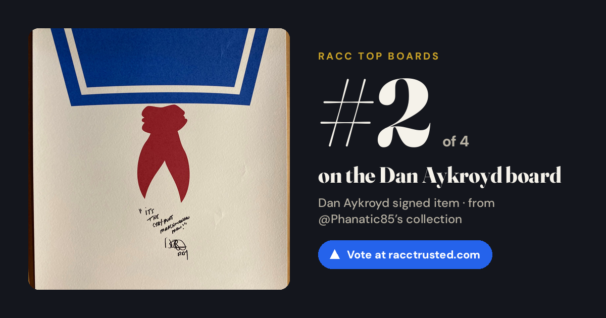 Share card: #2 of 4 on the Dan Aykroyd board