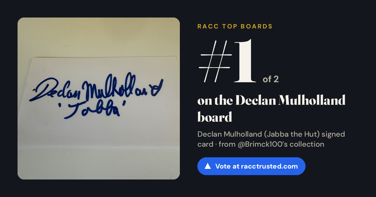 Share card: #1 of 2 on the Declan Mulholland board