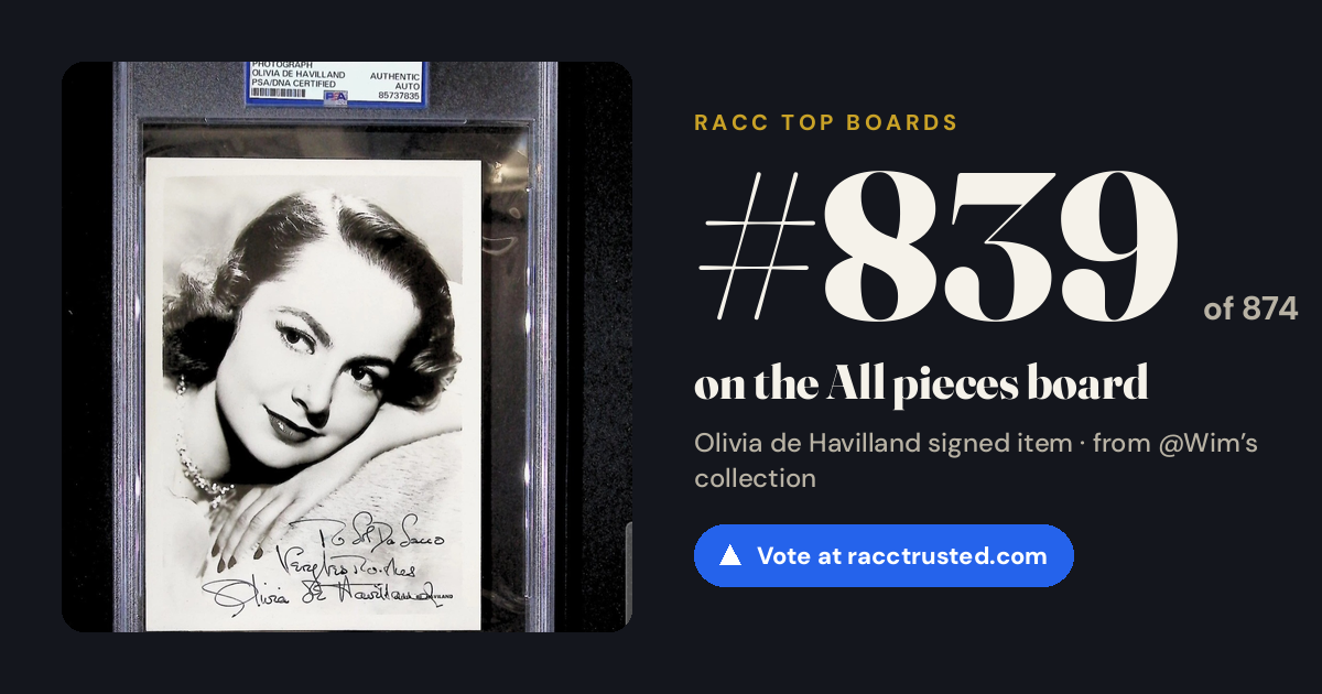 Share card: #839 of 852 on the All pieces board