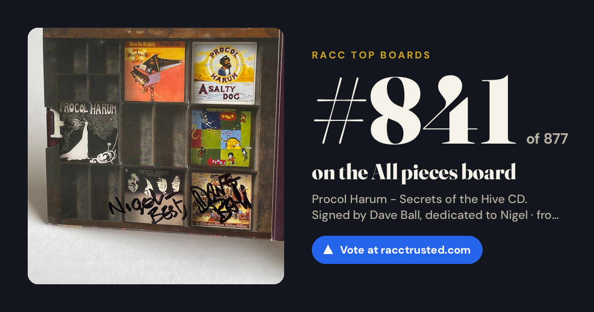 Share card: #841 of 875 on the All pieces board