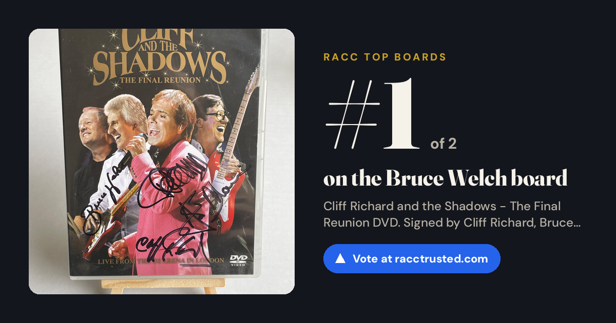 Share card: #1 of 2 on the Bruce Welch board