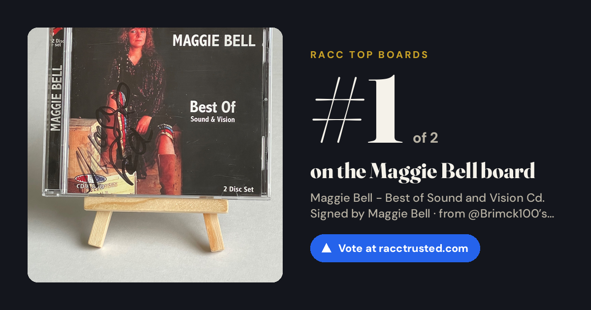 Share card: #1 of 2 on the Maggie Bell board
