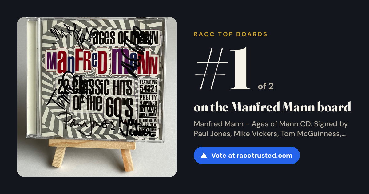 Share card: #1 of 2 on the Manfred Mann board