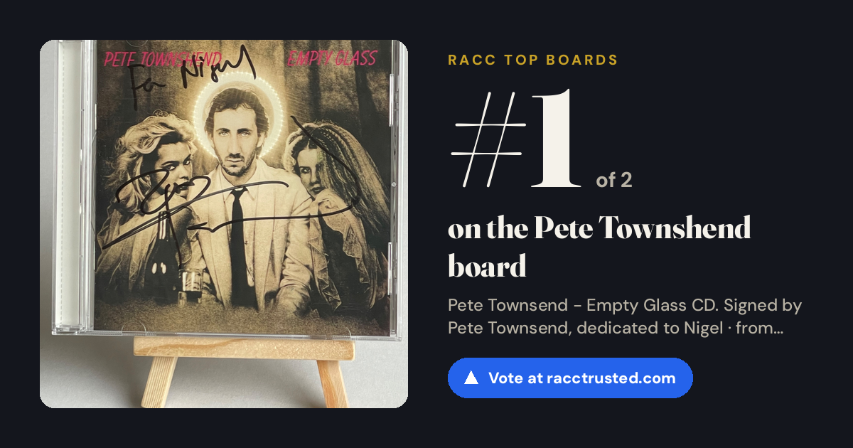 Share card: #1 of 2 on the Pete Townshend board
