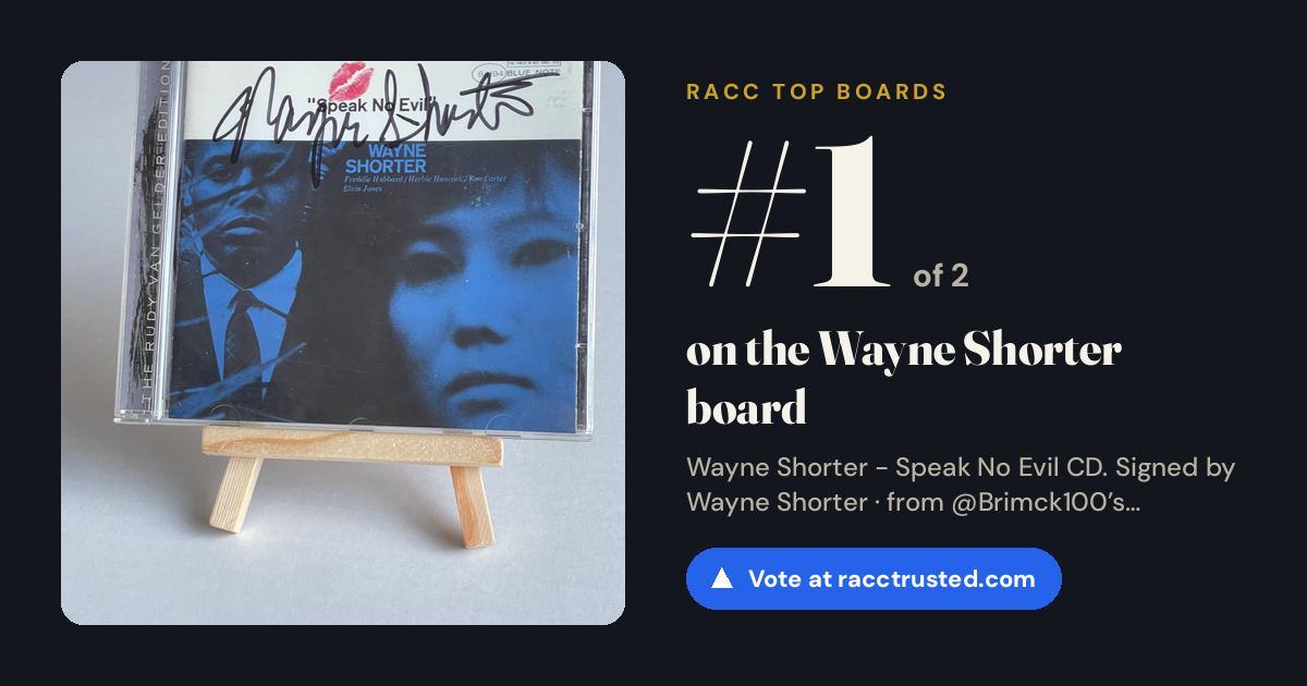 Share card: #1 of 2 on the Wayne Shorter board