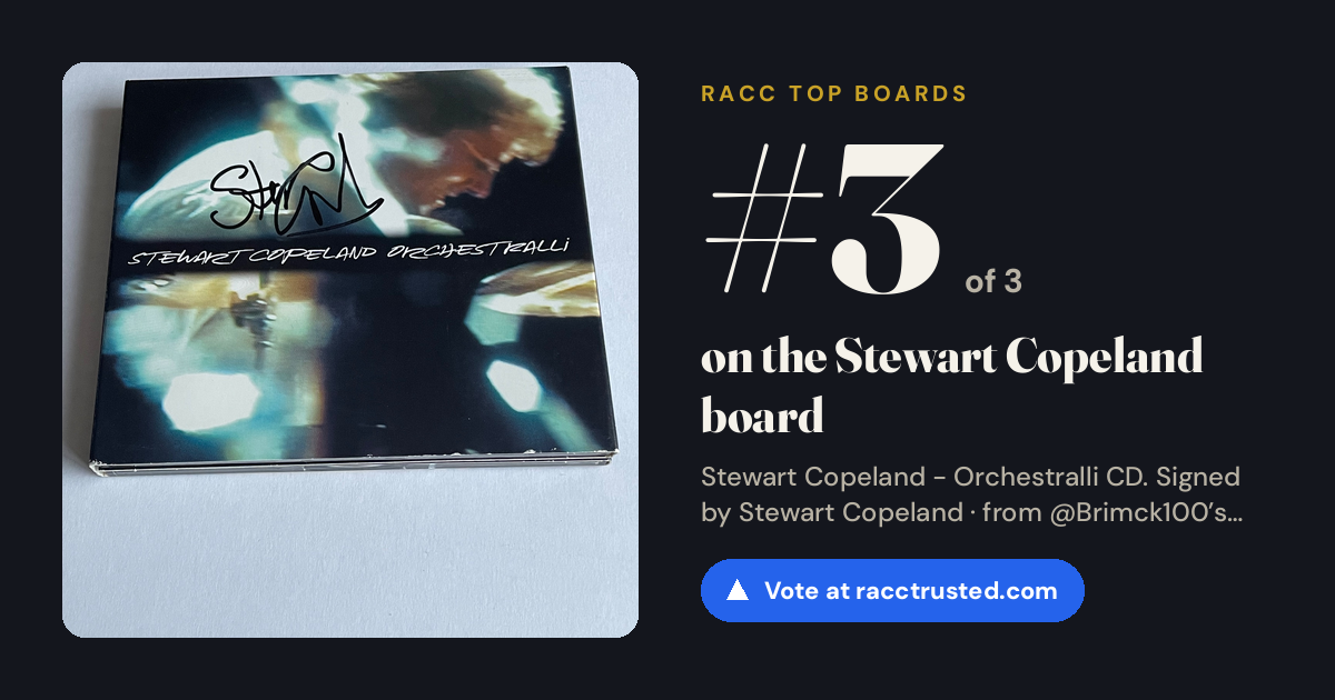 Share card: #3 of 3 on the Stewart Copeland board