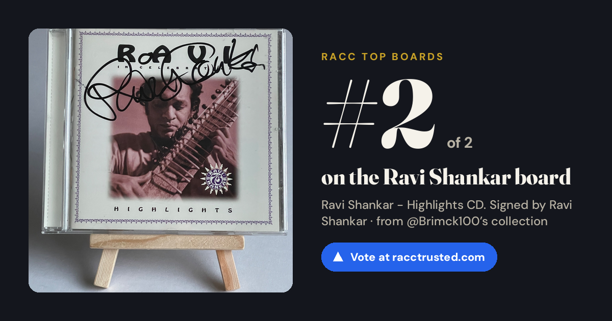 Share card: #2 of 2 on the Ravi Shankar board