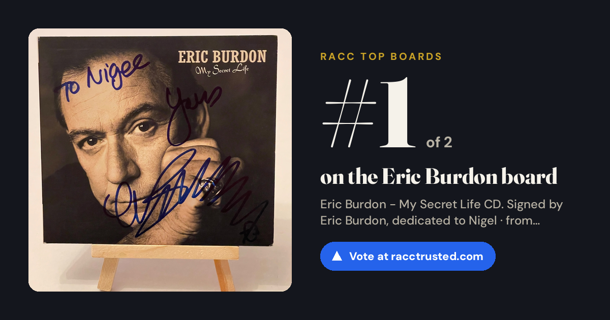 Share card: #1 of 2 on the Eric Burdon board