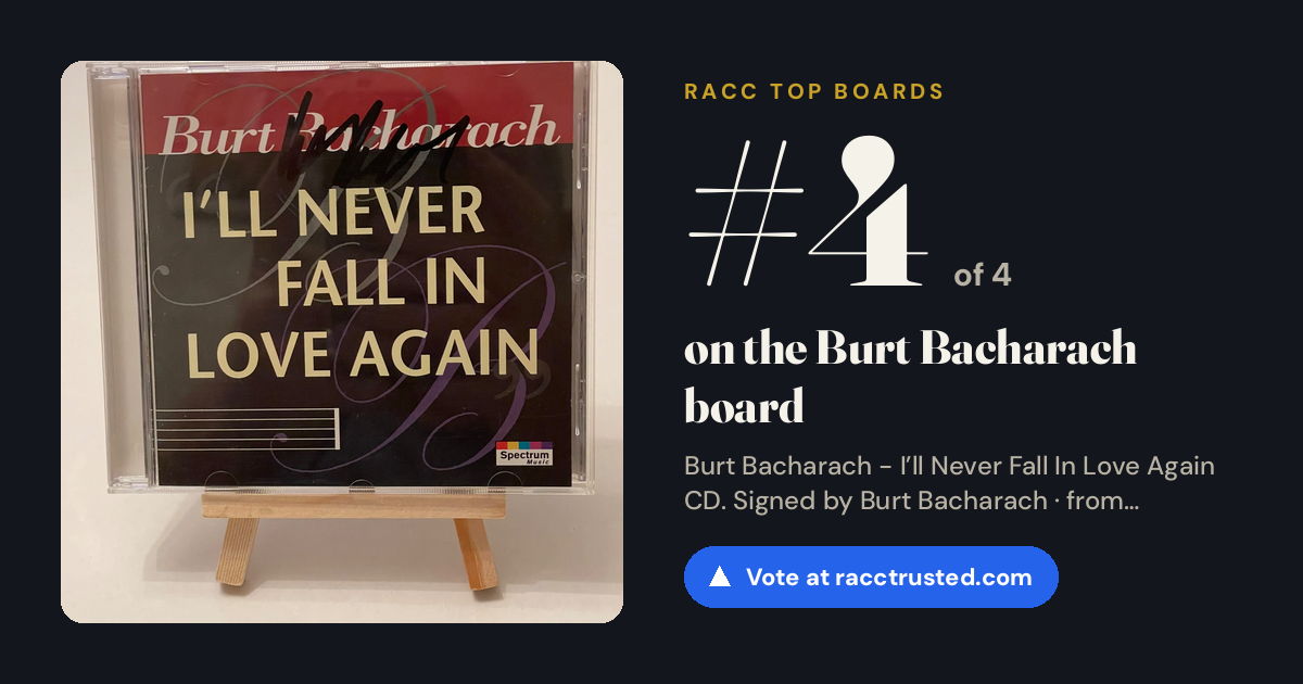 Share card: #4 of 4 on the Burt Bacharach board