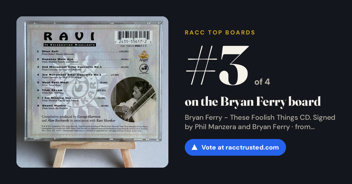 Share card: #3 of 4 on the Bryan Ferry board