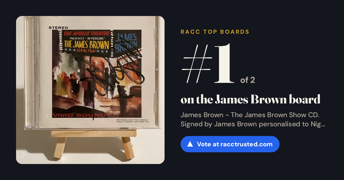 Share card: #1 of 2 on the James Brown board