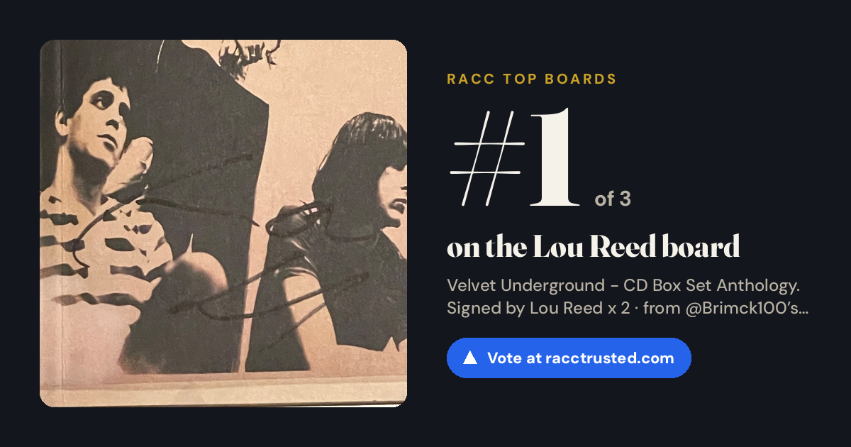 Share card: #1 of 3 on the Lou Reed board