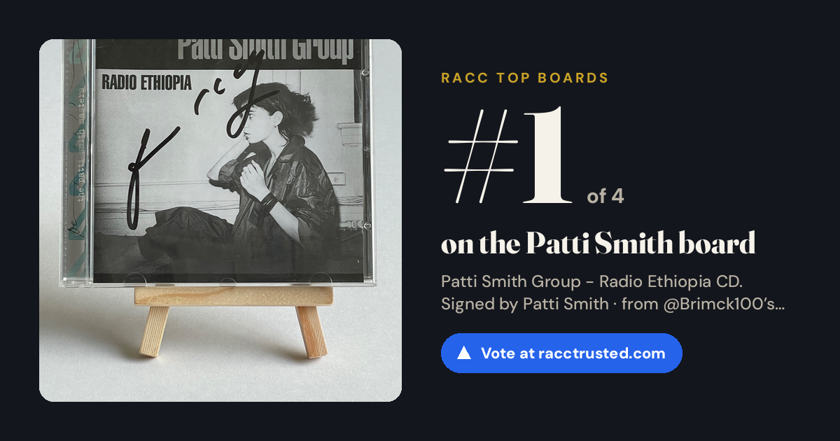 Share card: #1 of 4 on the Patti Smith board