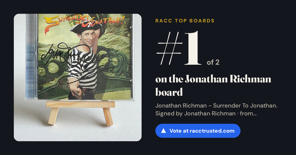 Share card: #1 of 2 on the Jonathan Richman board