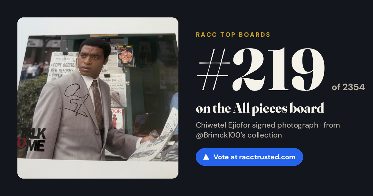 Share card: #219 of 2354 on the All pieces board