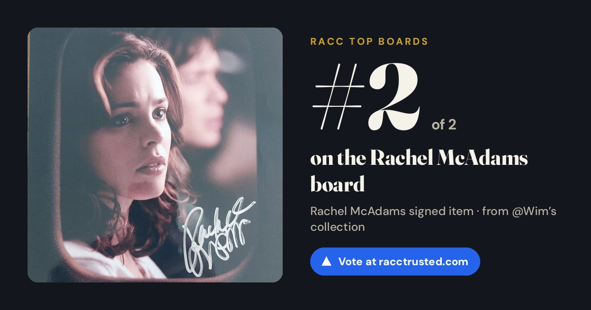 Share card: #2 of 2 on the Rachel McAdams board