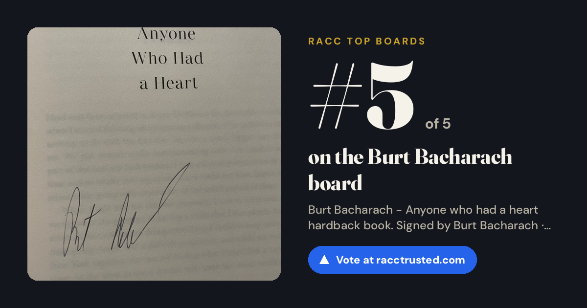 Share card: #5 of 5 on the Burt Bacharach board