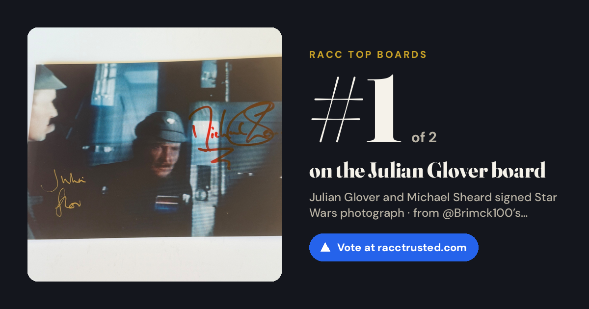 Share card: #1 of 2 on the Julian Glover board