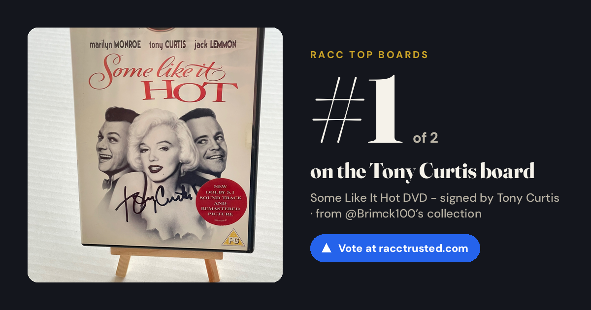 Share card: #1 of 2 on the Tony Curtis board