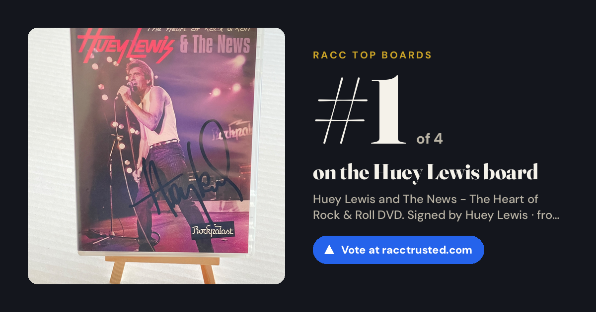 Share card: #1 of 4 on the Huey Lewis board