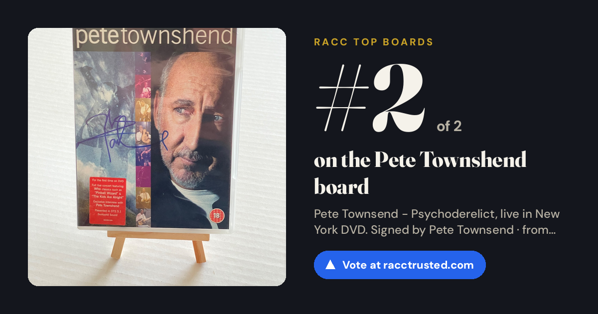 Share card: #2 of 2 on the Pete Townshend board