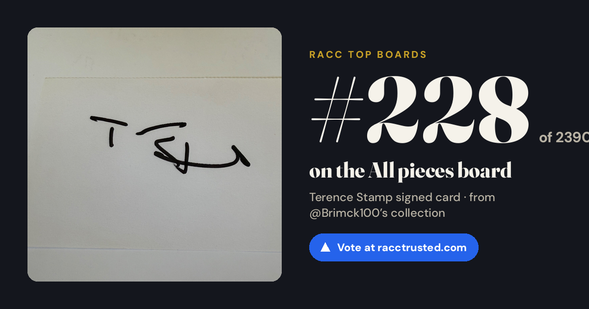 Share card: #228 of 2390 on the All pieces board