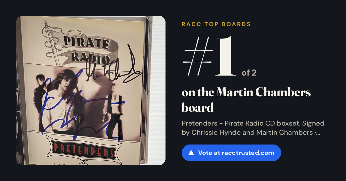 Share card: #1 of 2 on the Martin Chambers board