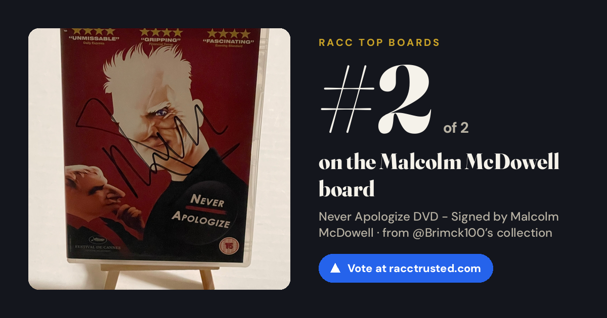 Share card: #2 of 2 on the Malcolm McDowell board