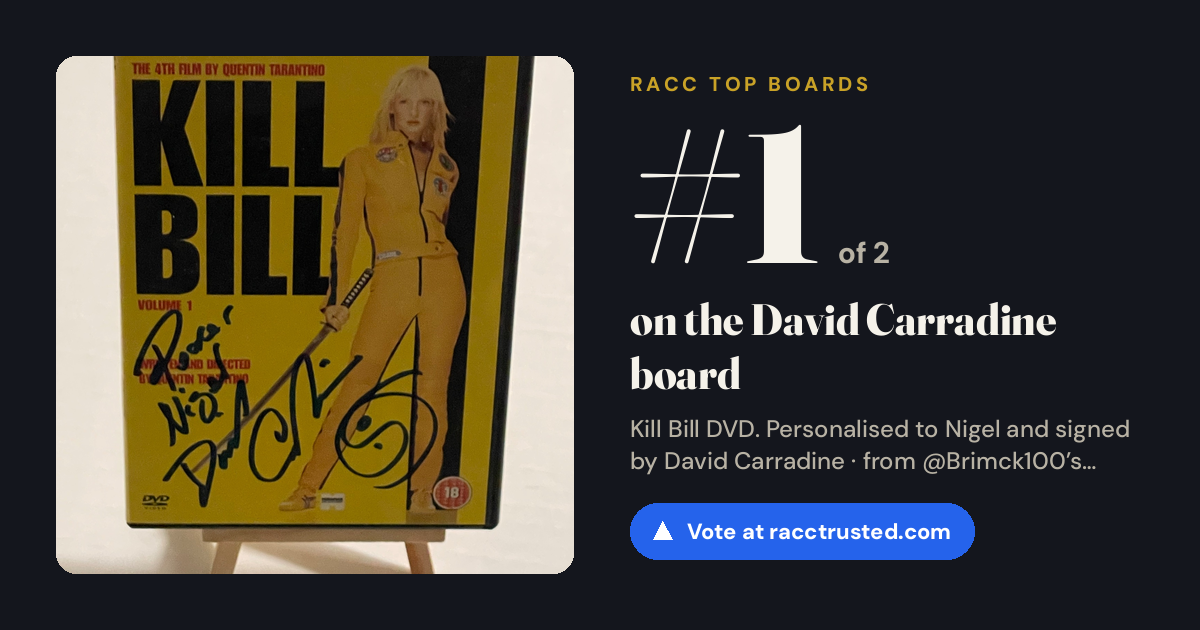 Share card: #1 of 2 on the David Carradine board