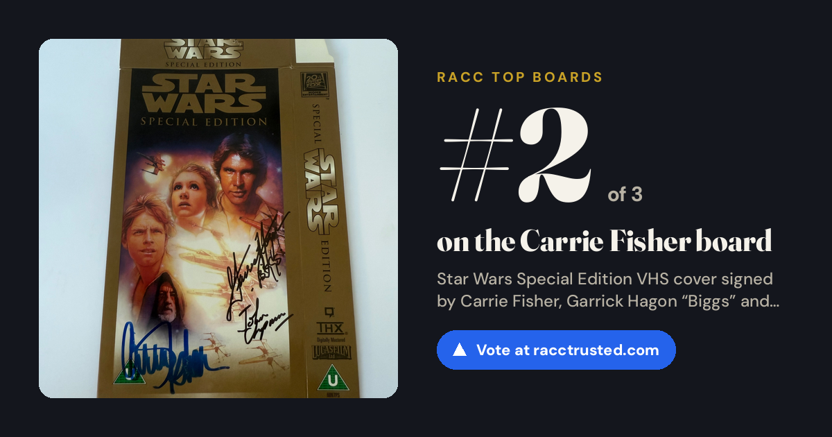 Share card: #2 of 3 on the Carrie Fisher board