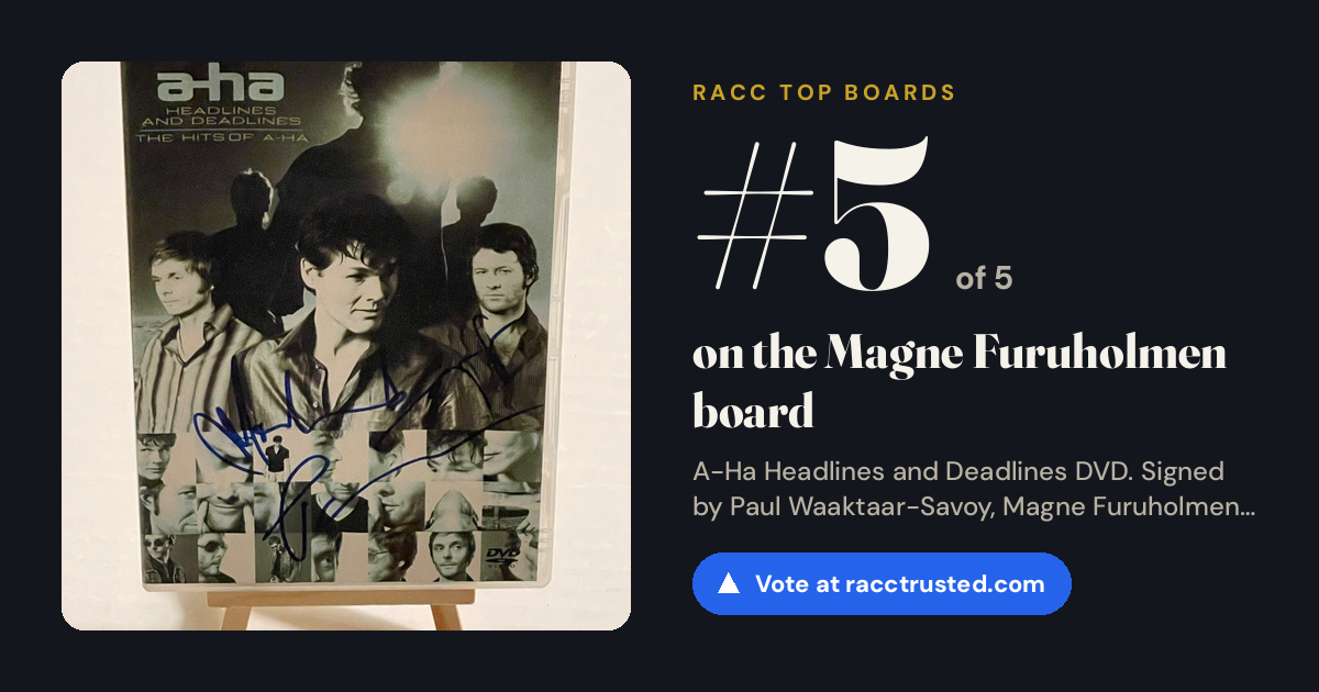 Share card: #5 of 5 on the Magne Furuholmen board